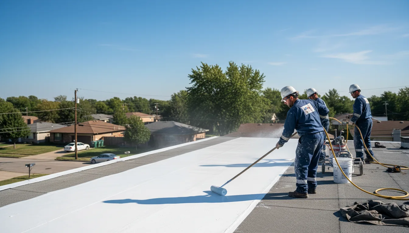 Commercial roof coating in Burneyville, OK near me